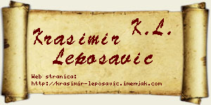 Krasimir Leposavić vizit kartica